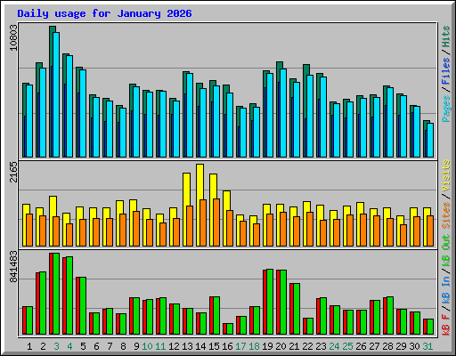 Daily usage for January 2026