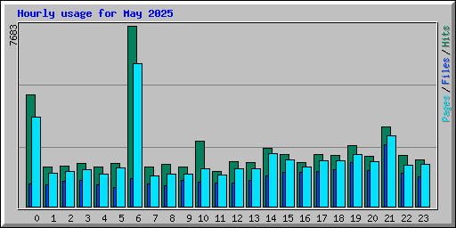 Hourly usage for May 2025
