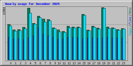Hourly usage for December 2025