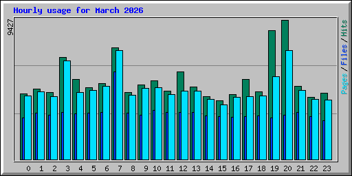 Hourly usage for March 2026