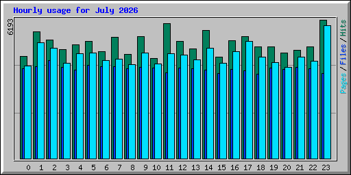 Hourly usage for July 2026